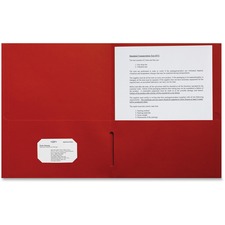 Sparco SPR 78547 Letter Pocket Folder - 8 12 X 11 - 2 Internal Pocket(