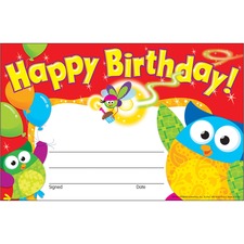 Trend TEP 81044 Trend Happy Birthday Owl-stars Recognition Awards - Ha