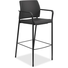 Hon HSCS2.F.E.CU10.BLCK Hon Accommodate Cafe Stool, Fixed Arms - Black