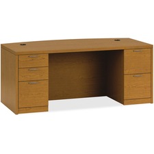 Hon HON 115899ACHH Hon Valido Double Pedestal Desk, 72w - 5-drawer - 7