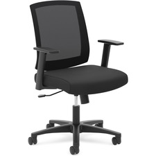 Hon BSX VL511LH10 Hon Mesh Mid-back Task Chair - Black Fabric Seat - B