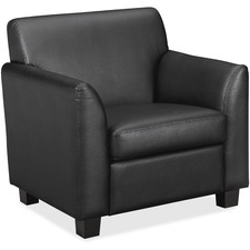 Hon BSX VL871SB11 Hon Circulate Tailored Club Chair - Black Leather Se