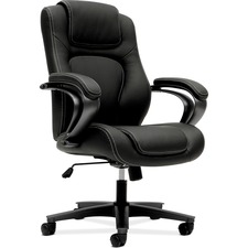 Hon BSX VL402EN11 Hon Mid-back Task Chair - Black Vinyl Seat - Black B