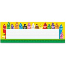 Trend TEP 69013 Trend Colorful Crayons Name Plates - 36  Pack - 9.5 Wi