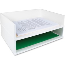 Victor VCT W1154 Victor W1154 Pure White Stacking Letter Tray - 3.3 He