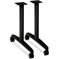 Hon HON MTLEG24CP Hon Huddle T-leg Table Base, 2-pack - Black T-shaped