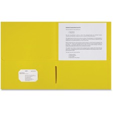 Sparco SPR 78550 Letter Pocket Folder - 8 12 X 11 - 2 Internal Pocket(