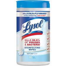 Reckitt RAC 89346CT Lysol Disinfecting Wipes - Wipe - Crisp Linen Scen