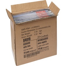 Tops CRD 84019BX Cardinal Extra-tough Poly Dividers - 8 Tab(s) - 0.1 D