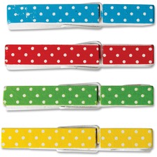 Teacher TCR 20671 Polka Dots Clothespins - 2.9 Length X 0.3 Width - Fo