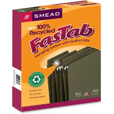 Smead SMD 64037 Smead Fastab 13 Tab Cut Letter Recycled Hanging Folder