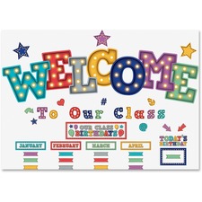 Teacher TCR 6158 Marquee Welcome Decorative Set - Marquee Welcome - Mu