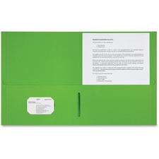 Sparco SPR 78552 Letter Pocket Folder - 8 12 X 11 - 2 Internal Pocket(