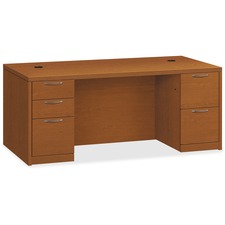 Hon HON 115890ACHH Hon Valido Double Pedestal Desk, 72w - 5-drawer - 7