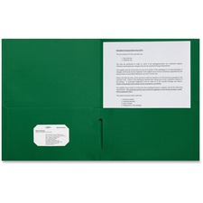 Sparco SPR 78545 Letter Pocket Folder - 8 12 X 11 - 2 Internal Pocket(