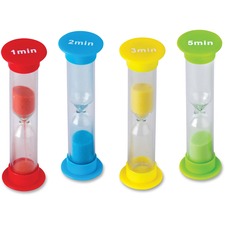 Teacher TCR 20663 Small Sand Timers Set - Skill Learning: Timing - 4 P