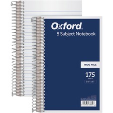 Tops TOP 63859 5 Subject Wirebound Notebook - 175 Sheets - Coilock - 1