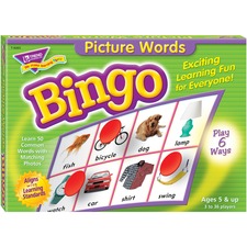 Trend TEP 6063 Trend Picture Words Bingo Game - Educational - 3 To 36 