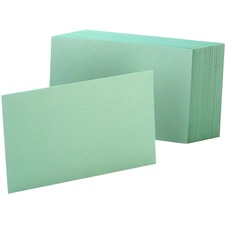 Tops OXF 7420GRE Oxford Colored Blank Index Cards - 100 Sheets - Plain