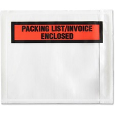 Sparco SPR 41926 Pre-labeled Waterproof Packing Envelopes - Packing Li