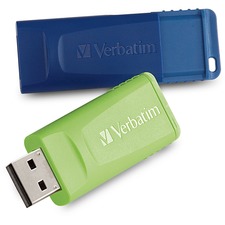 Verbatim 99124 32gb Store 'n' Go Usb Flash Drive - 2pk - Blue, Green -