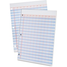 Tops TOP 22206 Ampad Heavyweight 3-hole Punched Data Pads - 50 Sheet(s