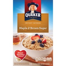 Quaker QKR 01190 Quaker Oats Instant Oatmeal - Brown Sugar, Maple - Pa