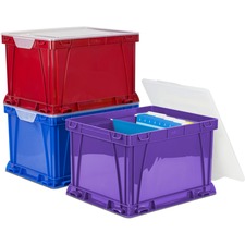 Storex STX 62012U03C 3 Piece Cube Storage Bins - External Dimensions: 