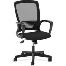 Hon BSX VL525ES10 Hon Mesh High-back Chair - Black Fabric Seat - Black