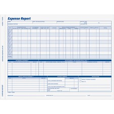 Tops ABF 9032ABF Adams Weekly Expense Report Forms - 2 Partcarbonless 