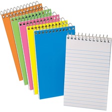 Tops TOP 25098 Ampad Glow Mini Memo Book - Spiral Bound - 15 Lb Basis 