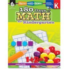 Shell SHL 50803 180 Days Of Math For Kindergarten Book Printedelectron