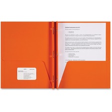 Sparco SPR 78541 Letter Pocket Folder - 8 12 X 11 - 3 X Double Prong F