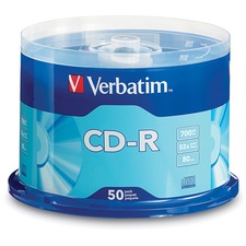 Verbatim VER 94691 Cd-r 700mb 52x With Branded Surface - 50pk Spindle 