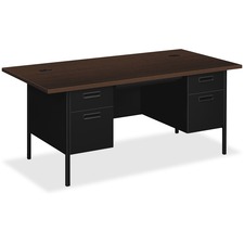 Hon HON P3276MOP Hon Metro Classic Double Pedestal Desk - 4-drawer - 7