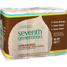 Seventh SEV 13737CT 100% Recycled Paper Towels - 2 Ply - 11 X 9 - 120 