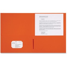 Sparco SPR 78551 Letter Pocket Folder - 8 12 X 11 - 2 Internal Pocket(