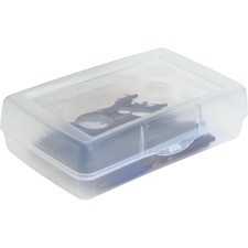 Sparco SPR 23810 Clear Plastic Pencil Box - External Dimensions: 8.4 L