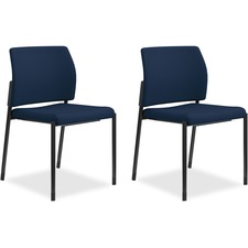 Hon HON SGS6NBCU98B Hon Accommodate Guest Chair, Armless - Navy Fabric