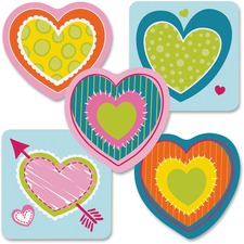 Carson CDP 120178 Dellosa Education Hearts Mini Cut-outs - Learning, E