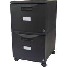 Storex STX 61312U01C 2-drawer Locking Mobile Filing Cabinet - 15.5 X 1