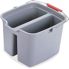 Rubbermaid RCP 261700GYCT Commercial Double Pail - 17 Quart - Sturdy H