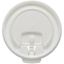 Solo SCC DLX8R00007 Scored Tab 8 Oz. Hot Cup Lids - 100  Pack - White