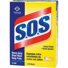 The CLO 88320BD Clorox Commercial Solutions S.o.s. Steel Wool Soap Pad