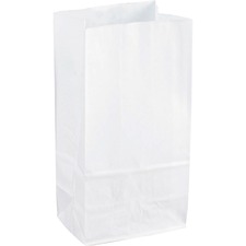 Sparco SPR 99828 White Kraft Paper Bags - 6 Width X 11 Length - White 