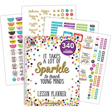 Teacher TCR 2152 Confetti Lesson Planner - Academic - 9 Month - Wire B