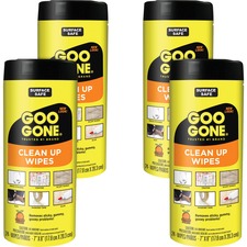 Weiman WMN 2000CT Goo Gone Tough Task Wipes - Wipe - 24  Canister - 4 