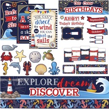 Teacher TCR 9462 Nautical Board Combo Set - Assorted - 1  Set