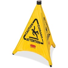 Rubbermaid RCP 9S0100YLCT Commercial 30 Pop-up Caution Safety Cone - 1