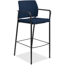 Hon HSCS2.F.E.CU98.BLCK Hon Accommodate Cafe Stool, Fixed Arms - Navy 